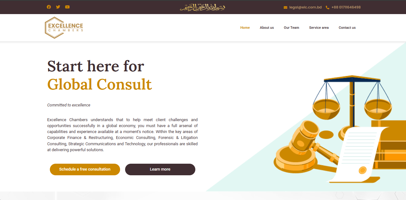 Excellence Chambers | Premium Legal & Global Consultancy Website